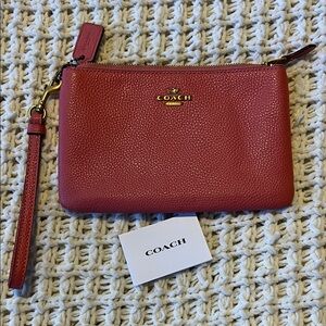 Coach Cherry Leather Wristlet